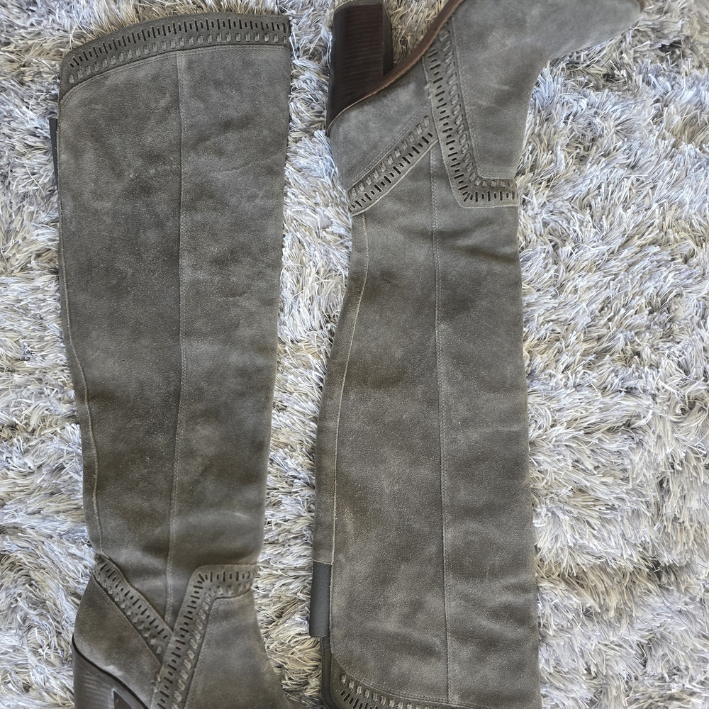 Vince Camuto Madolee Stylish Gray Knee-High Women's Boots